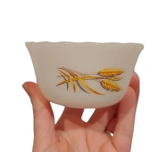 Fire King Custard Cup, #424, Anchor Hocking 6 oz Ramekins, Wheat Pattern